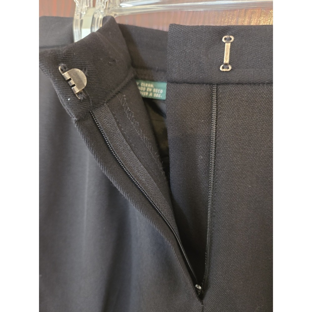 Vintage Ralph Lauren Wool Blend Black Straight Pants Petite Size 6 Classic EUC‎ - Picture 8 of 8